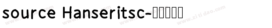 source Hanseritsc字体转换